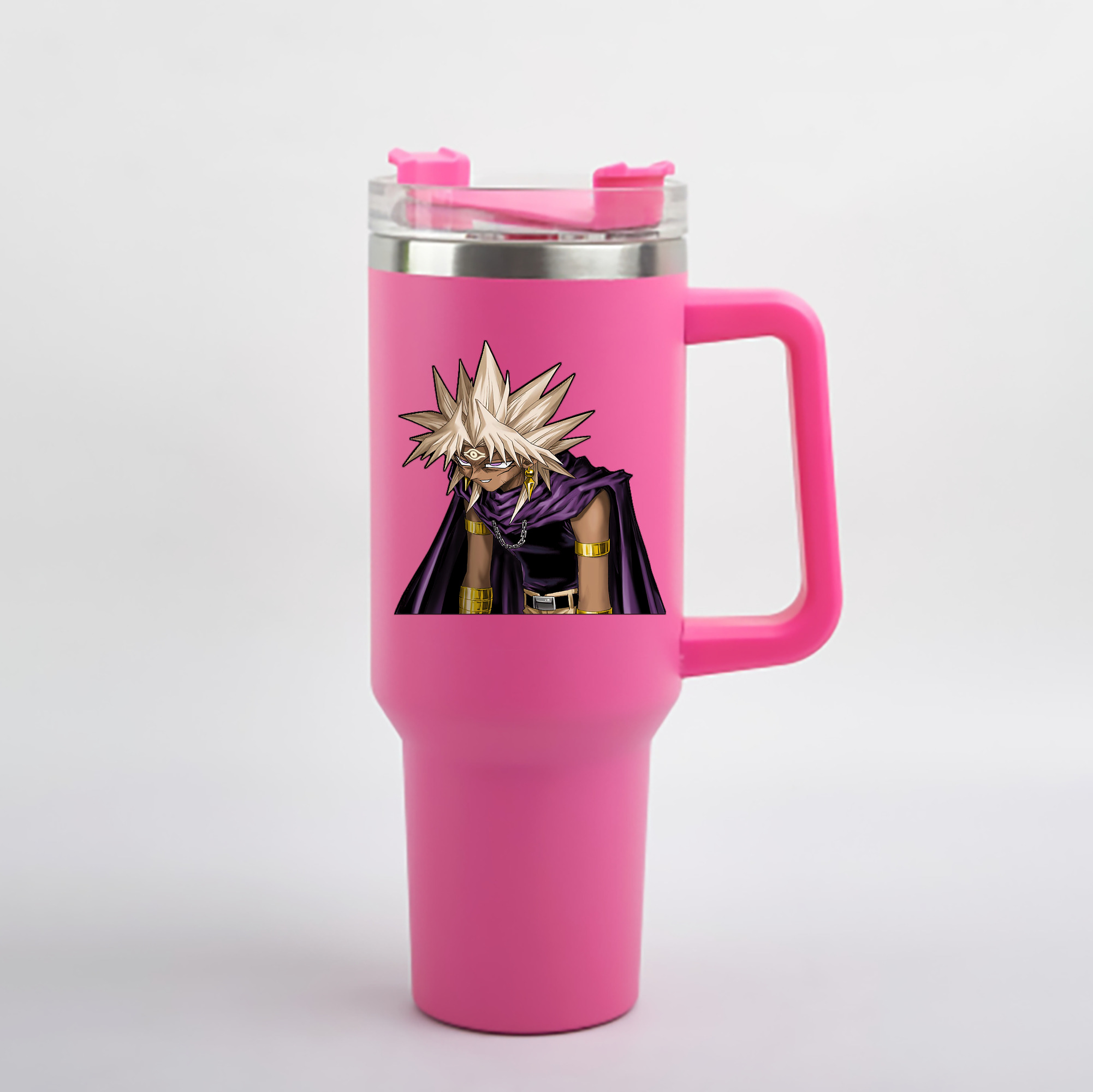 （画像用） 遊☆戯☆王 Yu-Gi-Oh! 1200mL車用タンブラー - クリスタルステッカー（プラスチックストロー付き）